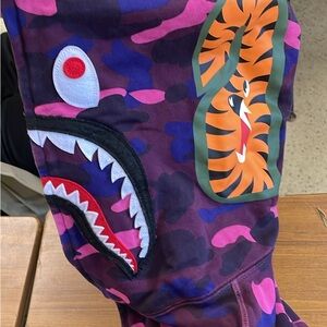 Bape Purple Camo Zip Up Sweater